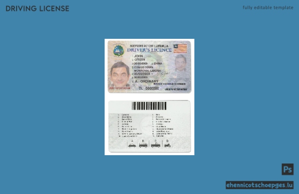 Beispiel für einen liberianischen Führerschein